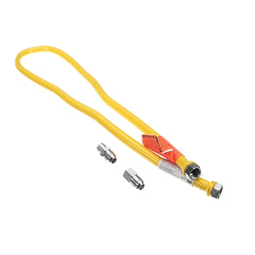 Manguera para gas amarilla de 72" largo x conexión 1/2"