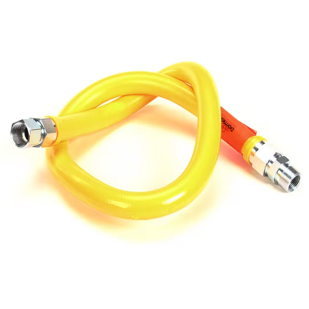 Manguera para gas amarilla de 48" largo x conexión 3/4"